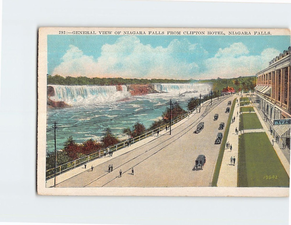 Postcard General View Niagara Falls from Clifton Hotel Ontario Canada
