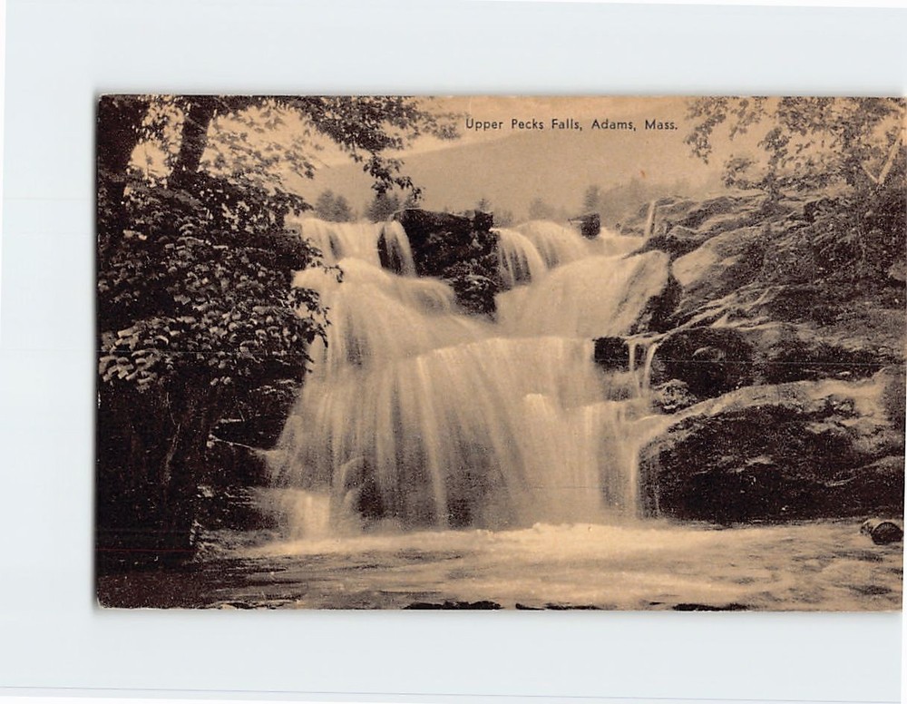 Postcard Upper Pecks Falls Adams Massachusetts USA