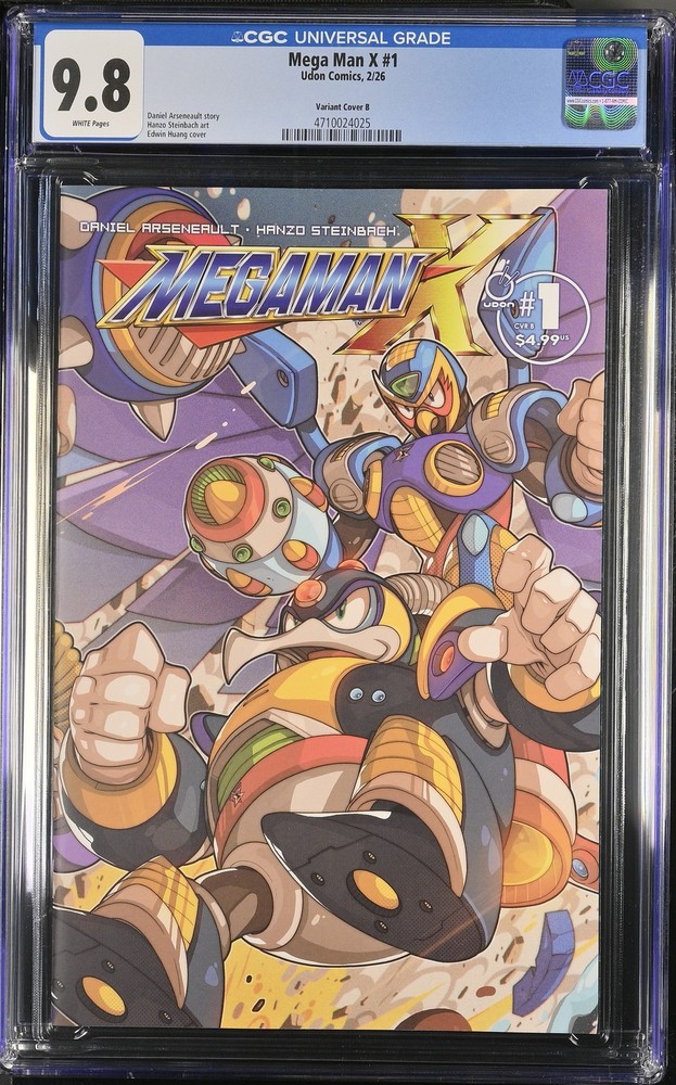Mega Man X 1 CGC 9.8 Variant Cover B