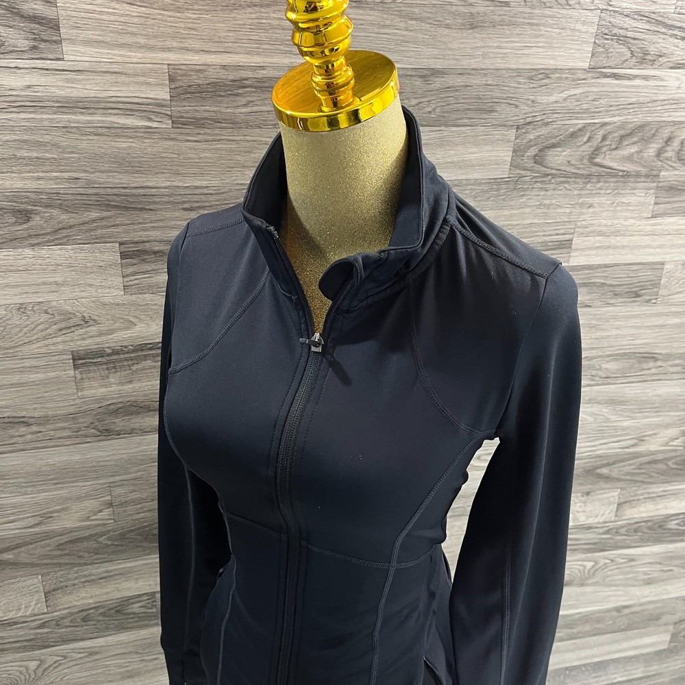 FABLETICS Full Zip Up Mock Neck Black Activewear Jacket Women's Size Small