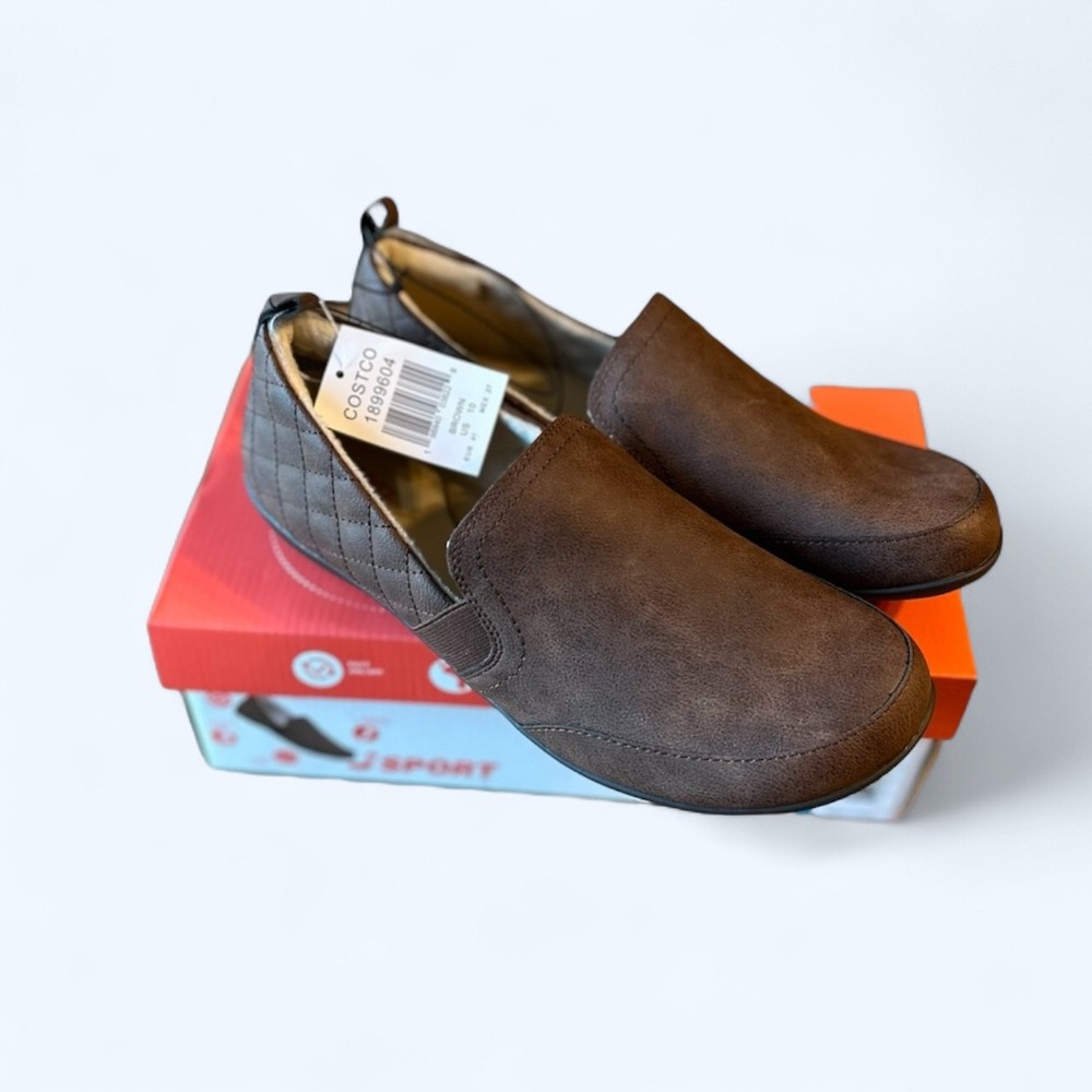 JSport Women's Casual Slip On Shoe Brown Size 10