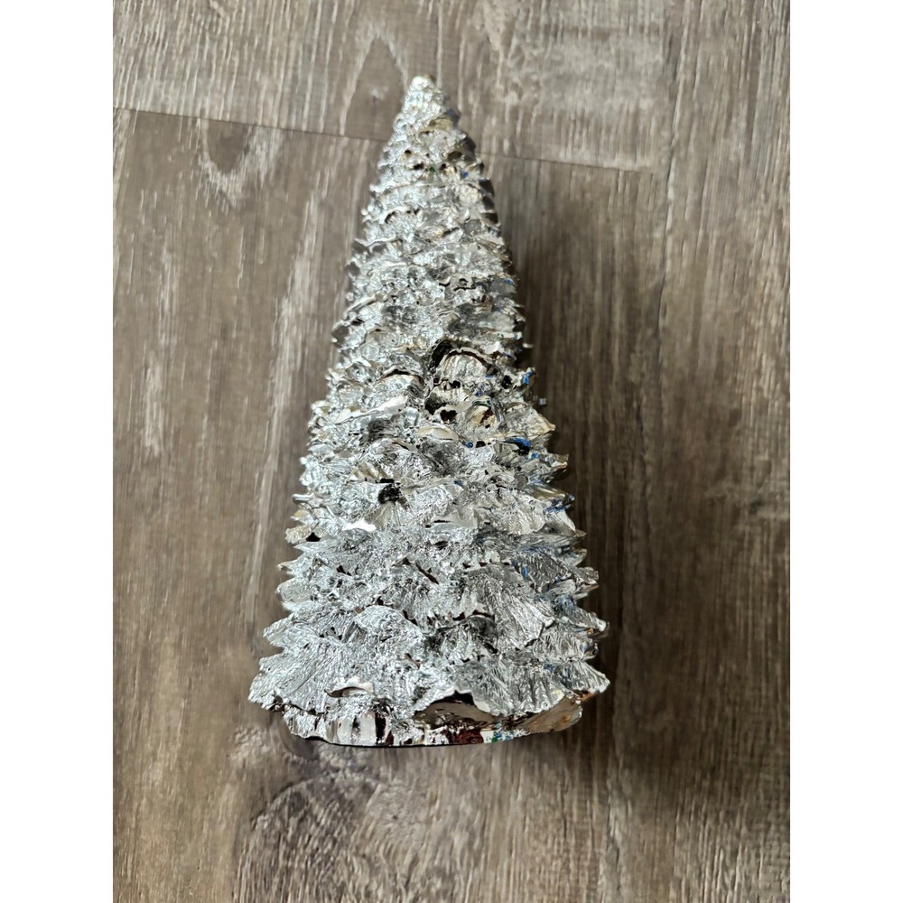 Silver Toned Christmas Tree Tabletop Decor Accent-image
