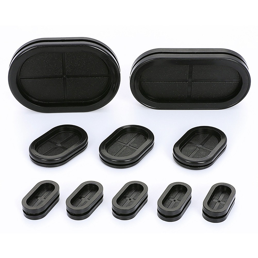 Black Rubber Oval Blanking Grommets Grommet Closed Gromet Blind Plugs Bungs