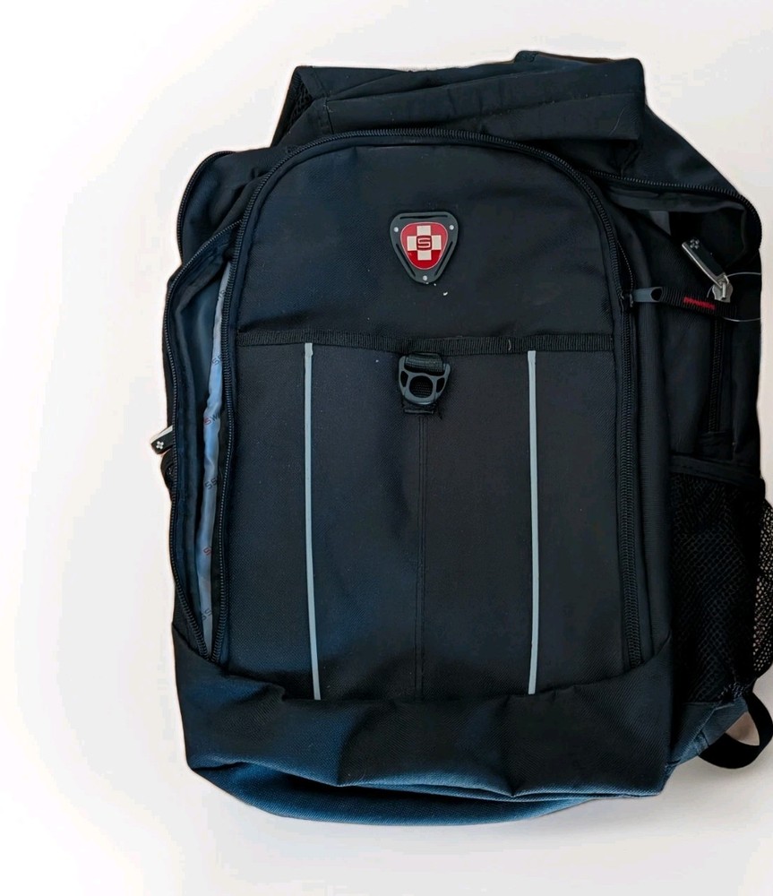 Swiss Army Backpack Black Air Travel Laptop Compartment ,Hiking, School Work,