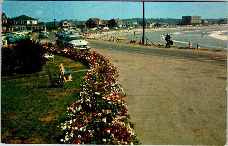 Postcard BEACH SCENE Kennebunkport Maine ME m/09 AL9990