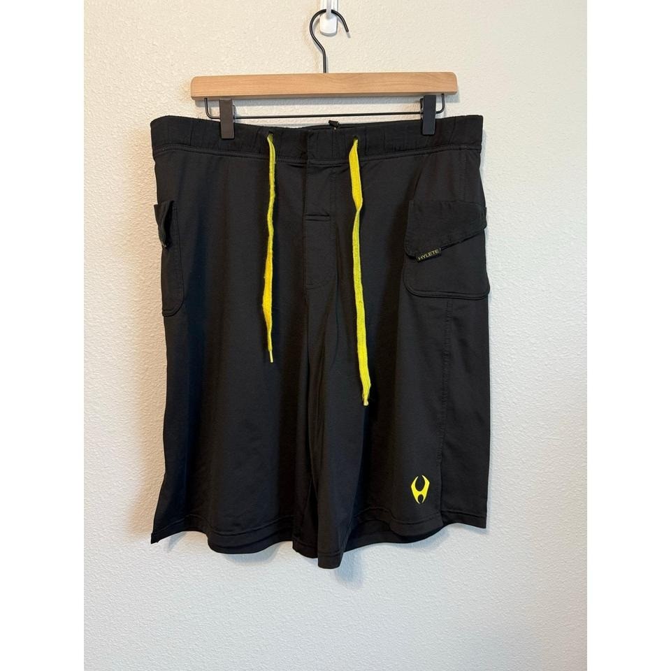 Hylete Men's Shorts Gym Stretch Training Athletic Performance, Black - Size:XL