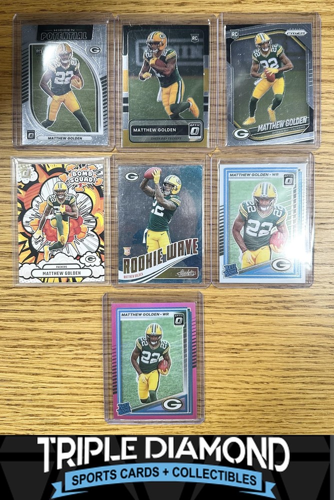 2025 Matthew Golden Assorted Rookie Lot of 7 Cards Packers W164