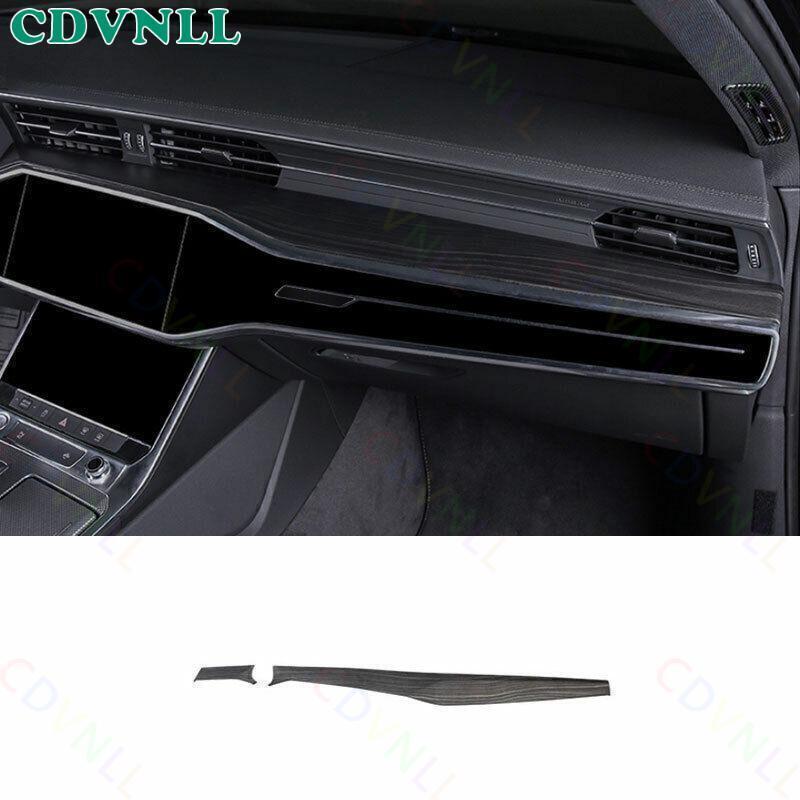 For Audi A6 A7 S6 S7 2019-2023 Black Wood Middle Console Dashboard Panel Strip