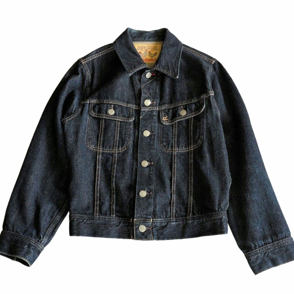 45R Denim Jacket 45rpm Chicken Patch Logo Embroidery Indigo M Used Japan