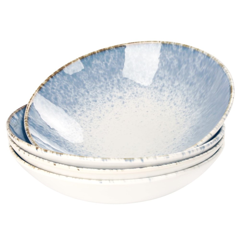 Ceramics Pasta Bowls Dinner Bowl Set of 4, Salad Pasta plates, Large Serving ...