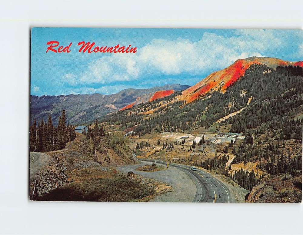 Postcard Red Mountain Between Silverton and Ouray Colorado USA