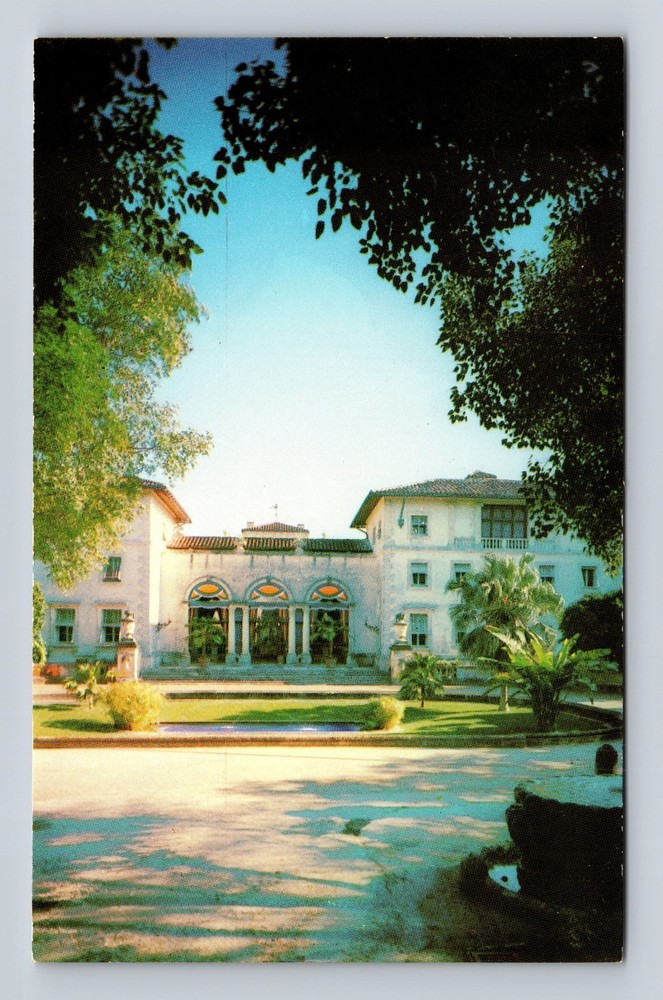 Miami FL-Florida Vizcaya Dade County Art Museum Vintage Postcard