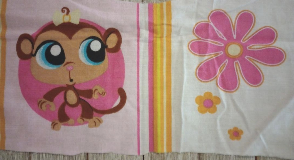 littlest pet shop monkey fun fabric flower piece 10 x 5 inch 1pc new