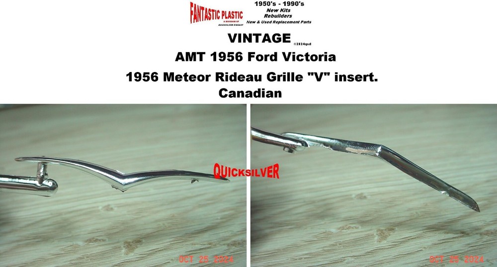 Vintage AMT 56 Meteor Rideau Grille V insert 1/25 Model Part fp29