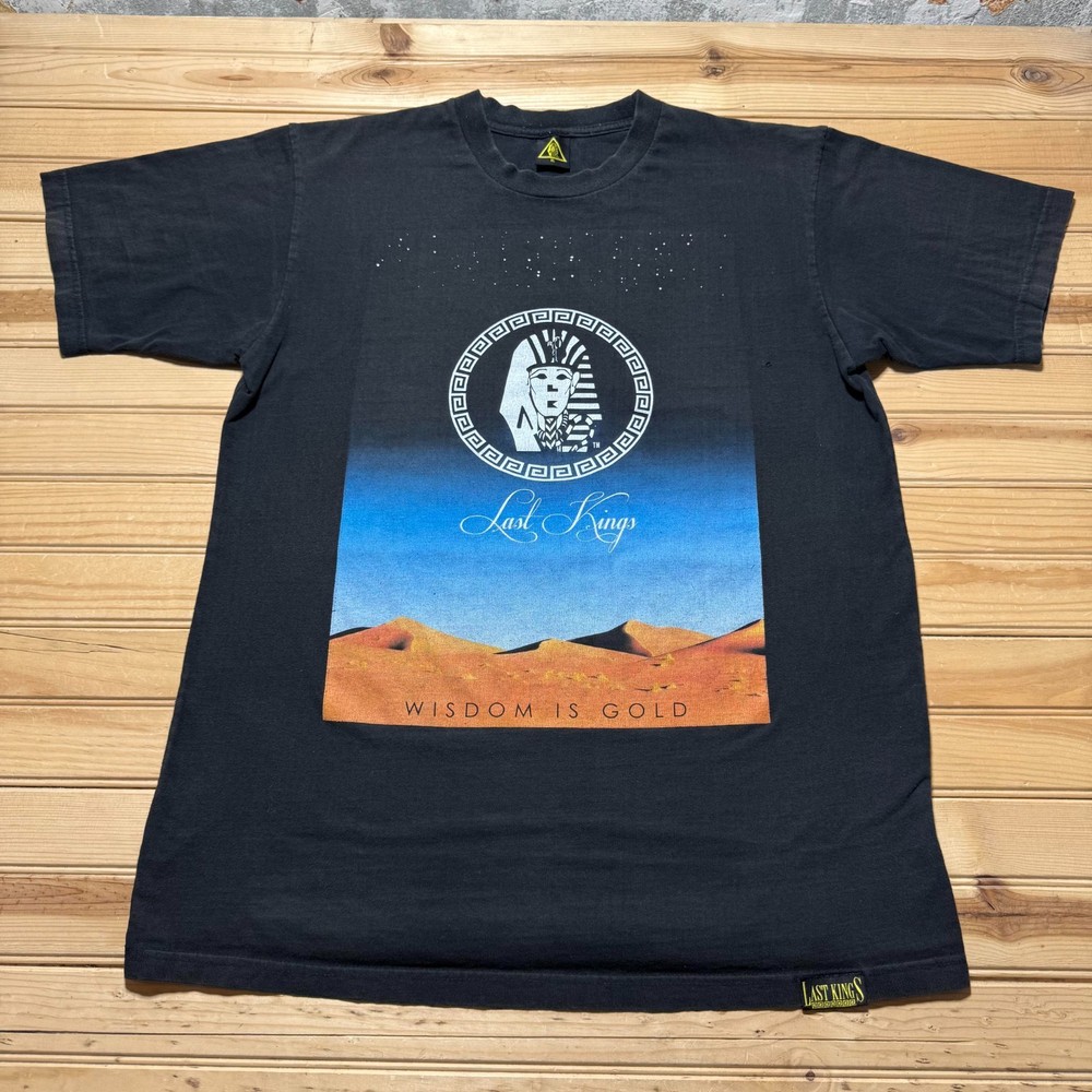 Last Kings Pharaoh Egypt Desert Wisdom is Gold Graphic T-Shirt Men's - Size XL