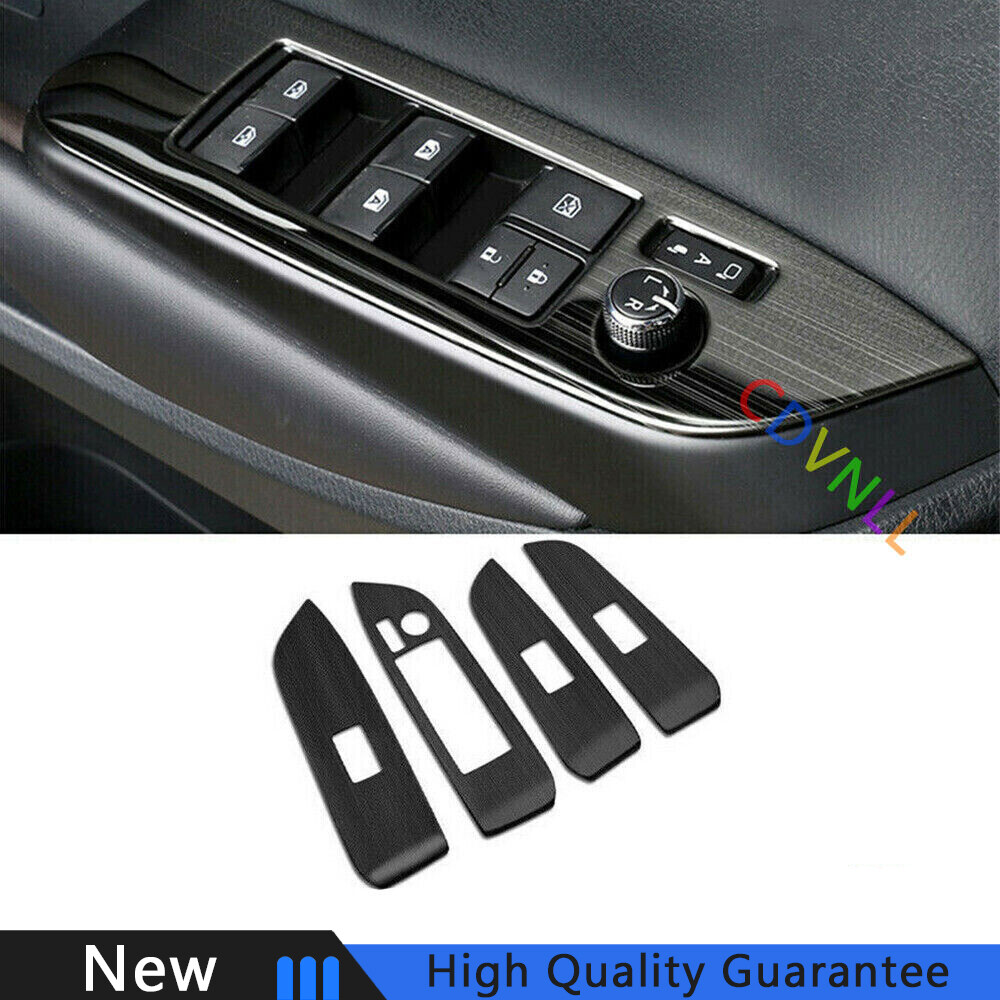 For Toyota Highlander 14-2019 Black Titanium Window Lock Lift Panel Frame Trim
