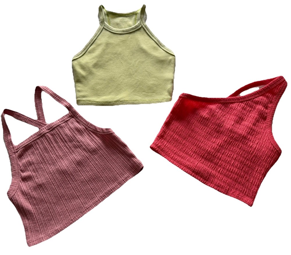 🦅❤️🔥Lot Of 3 AMERICAN EAGLE Sleeveless Crop Textured Tops-Size S❤️🔥🦅