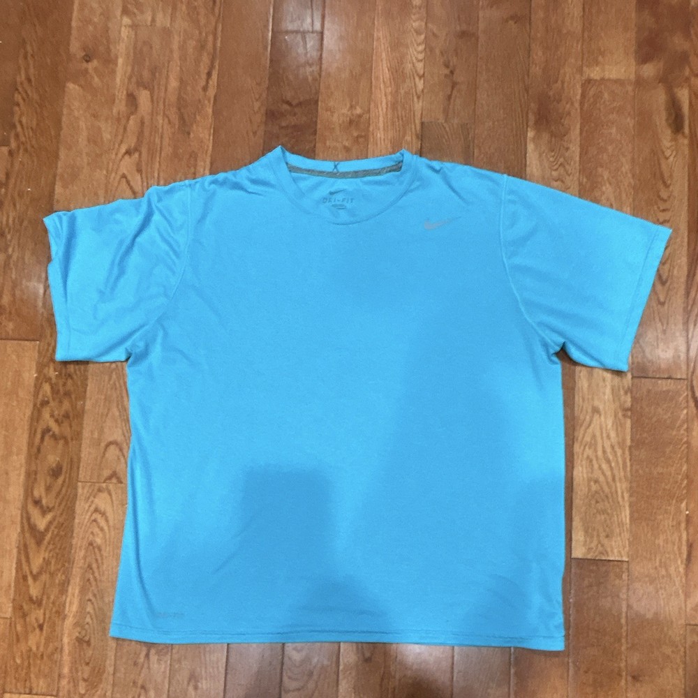 Nike Men's Solid Crew Neck Short Sleeve T-Shirt Blue XL Regular Size Type