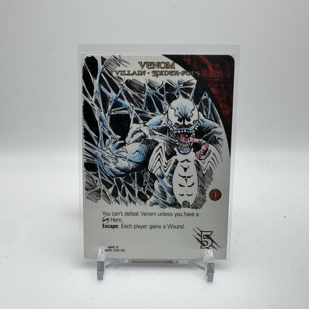 2015 Upper Deck Marvel 3D Venom Sketch Card 1/1