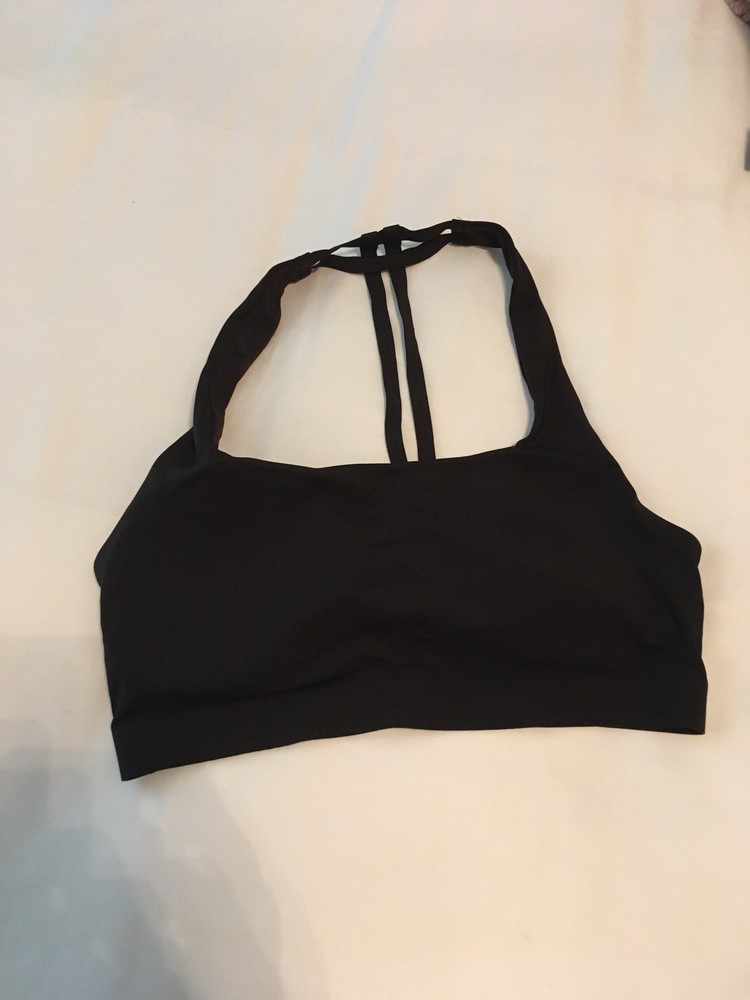 Lululemon FlexyFlex T-Back Yoga Bra Light Support Size S/M Black