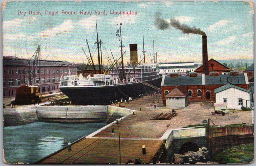 Vintage 1908 BREMERTON, Washington Postcard 