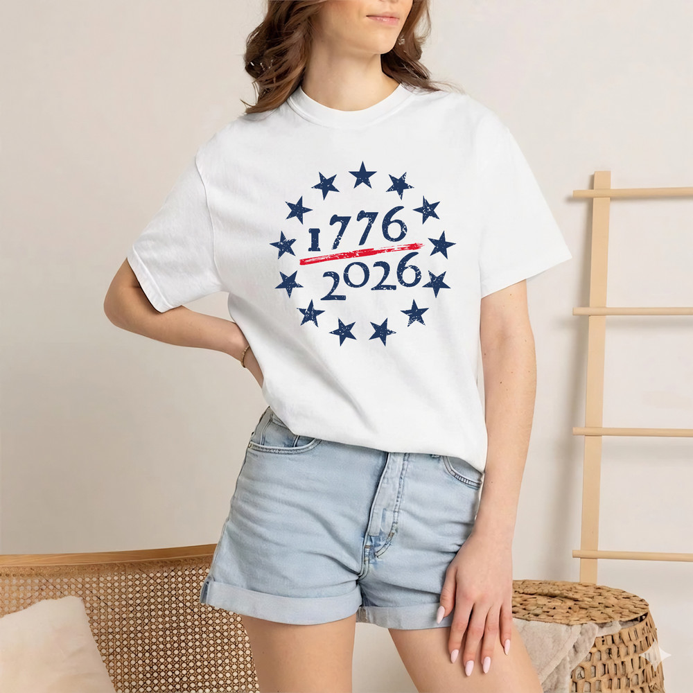 American 250th Anniversary Celebration 1776 2026 Graphic Shirt Size S-5XL