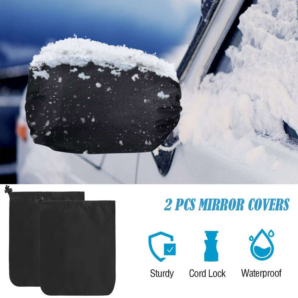 2pcs Universal Car Side View Mirror Cover Rearview Snow Ice Protection Cover USA