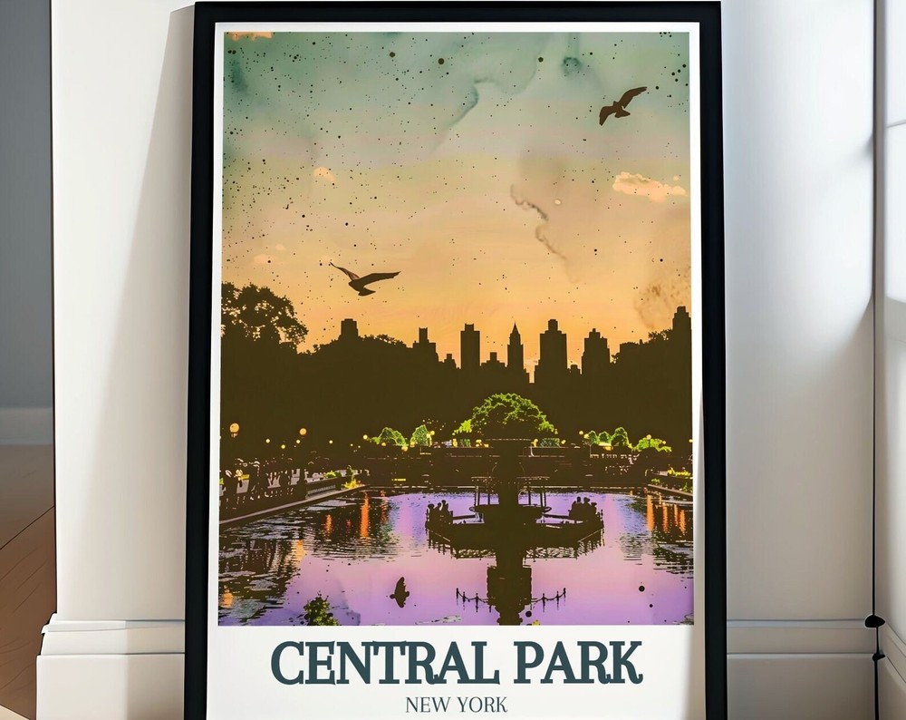 Central Park Art Print Bethesda Fountain Decor Gapstow Bridge Wall Art New York