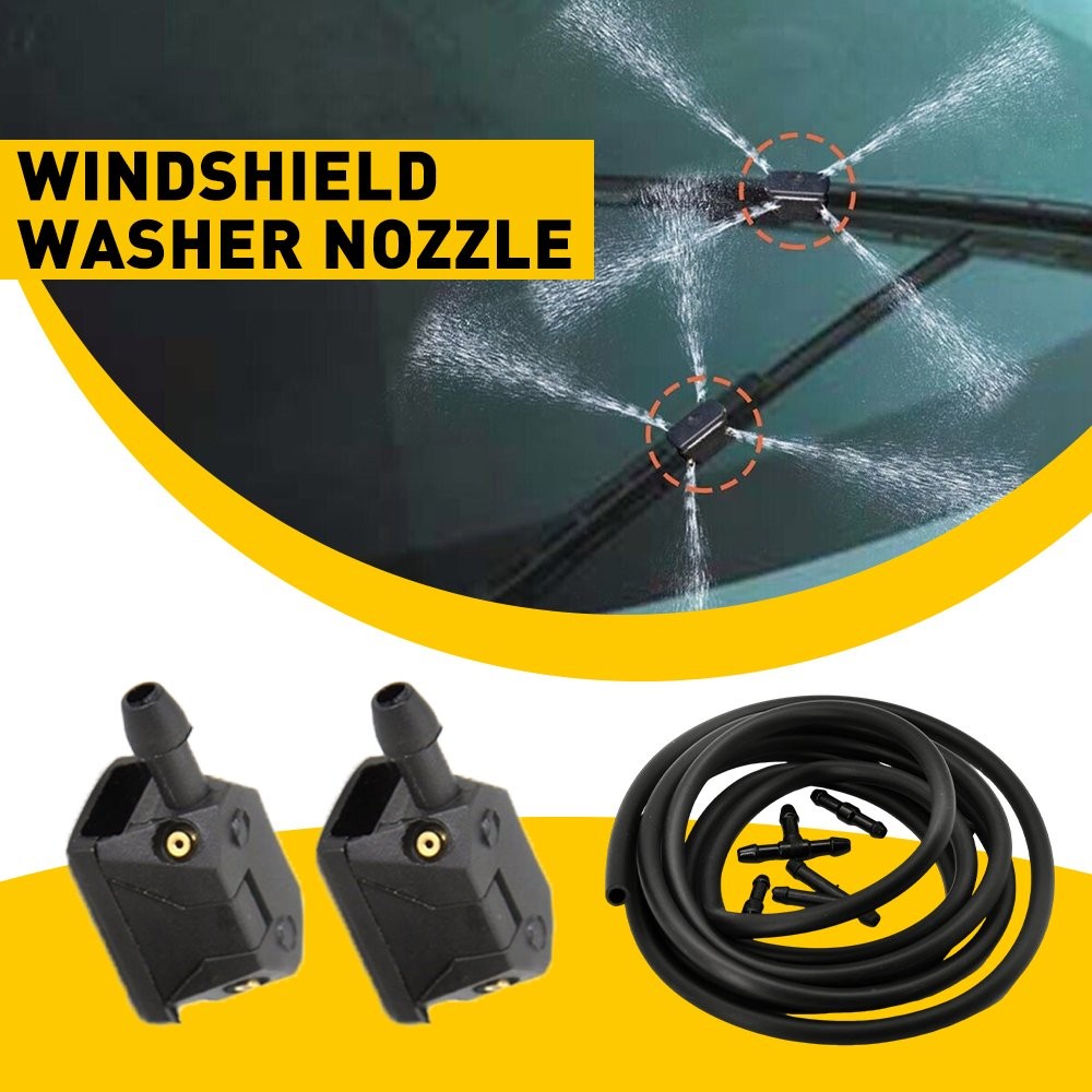 Universal Dual Holes Windshield Washer Nozzle Wiper Water Spray Jet Adjustable