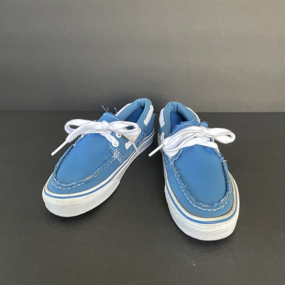 Vans Zapato Del Barco Men 4 /Women 5.5  Boat Shoes Blue Slip-On