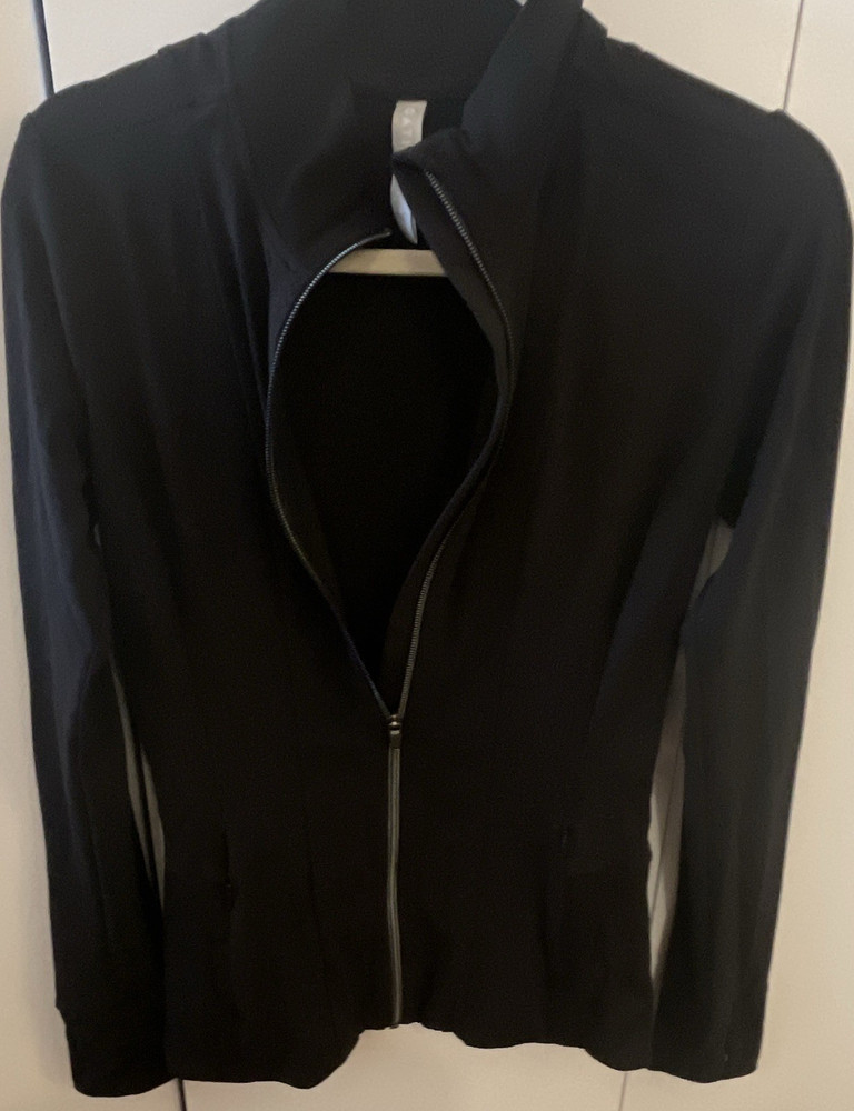 Athleta Women's Black Full-Zip Track Jacket S Athletic Fit Gym Training