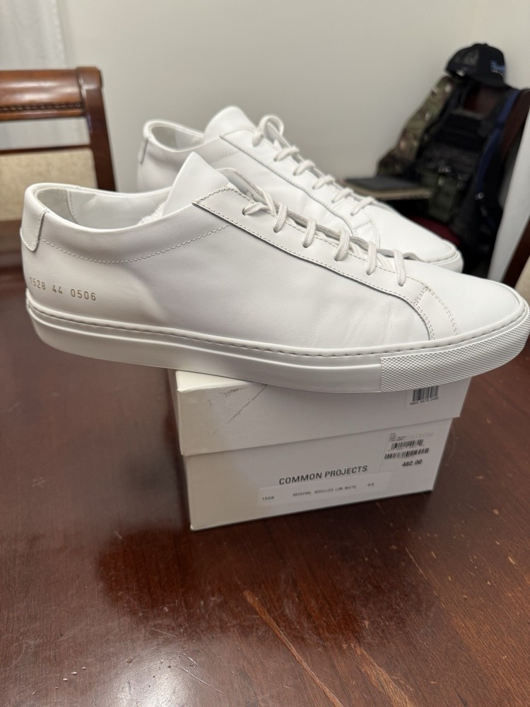 Common Projects Original Achilles Men's Low White Sneakers Size EU 44/Us 11-image