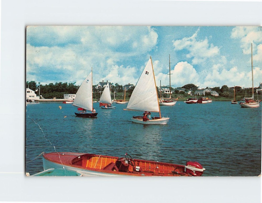 Postcard Sailboats Wychmere Harbor Harwichport Cape Cod Massachusetts