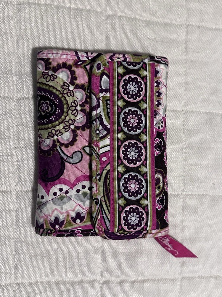 Vera Bradley Euro Wallet Very Berry paisley