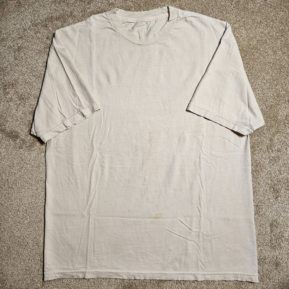 Vintage 90s Y2k Thrashed Lived-In Blank Stained T-shirt Mens XL Sleeze Punk Emo