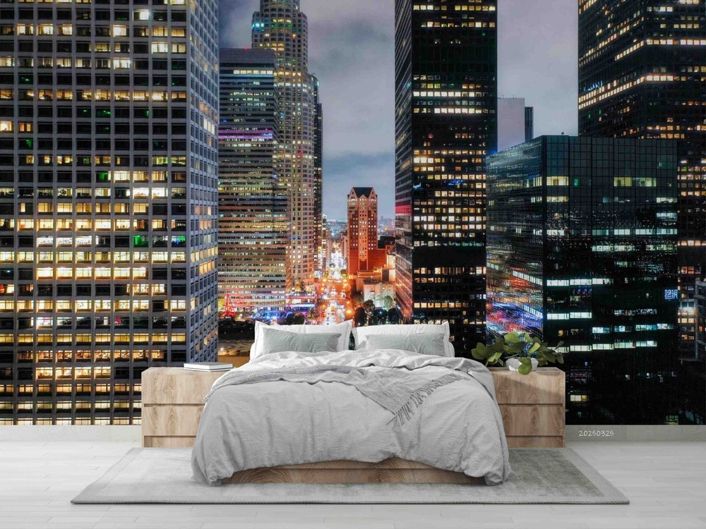 3D City Night View Wall Murals Wallpaper Murals Wall Sticker 14