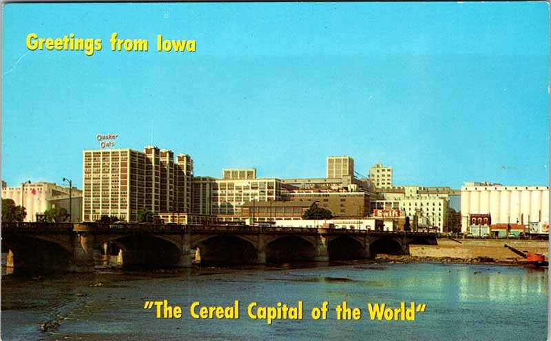 Postcard BRIDGE SCENE Cedar Rapids Iowa IA m/09 AK3039