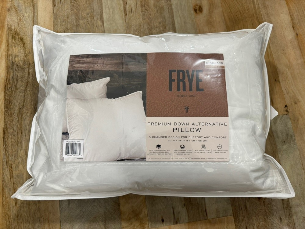 Frye Premium Down Alternative Pillows 3 Chamber Support Comfort Queen Sz NWT
