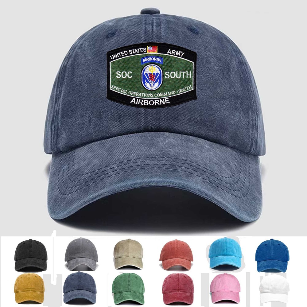 Custom Embroidered Hat Special Operations Command South MOS, Veteran Cap, Gift