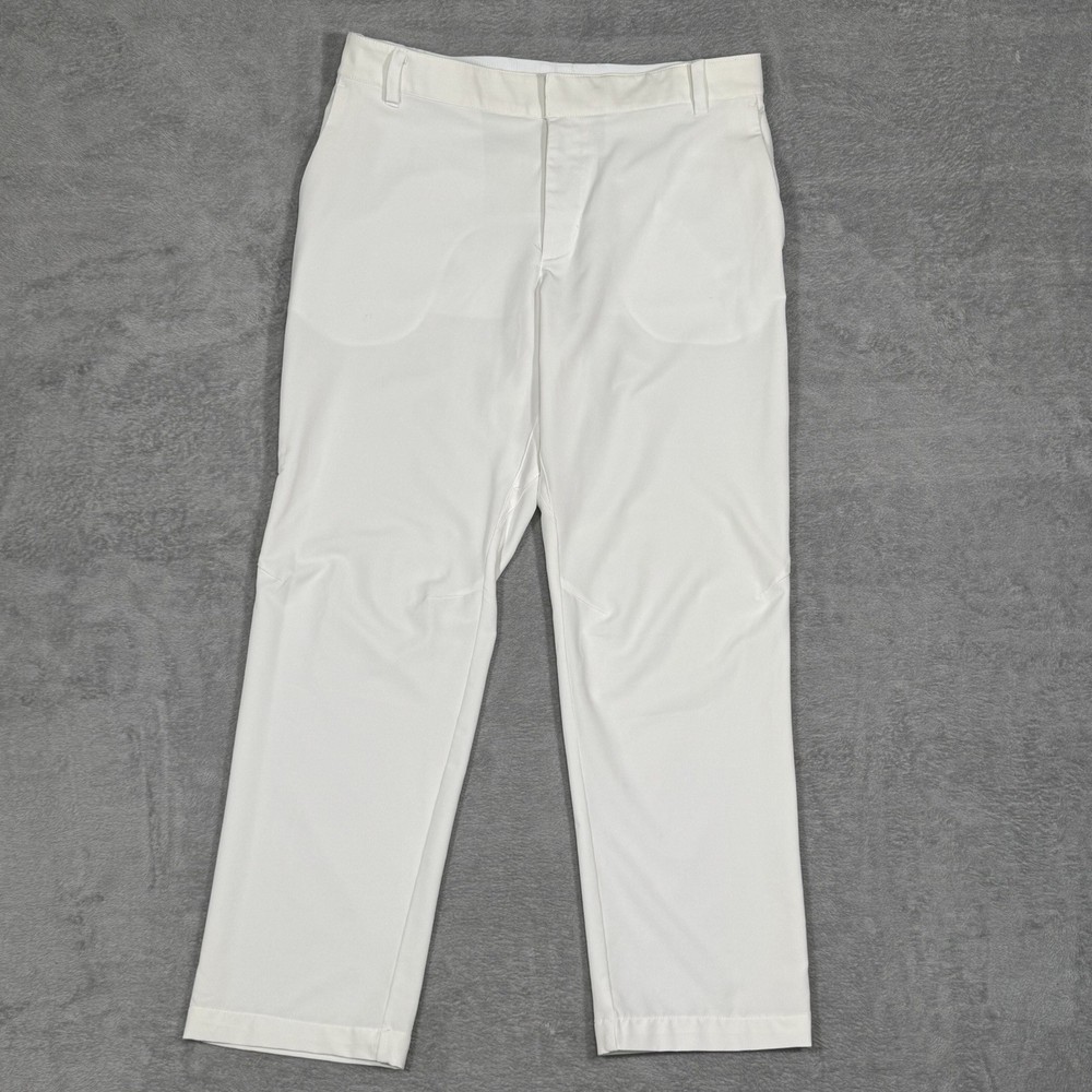 Nike Golf Dri-FIT Vapor Slim Pants White Men 36x30 Stretch Performance DA3062