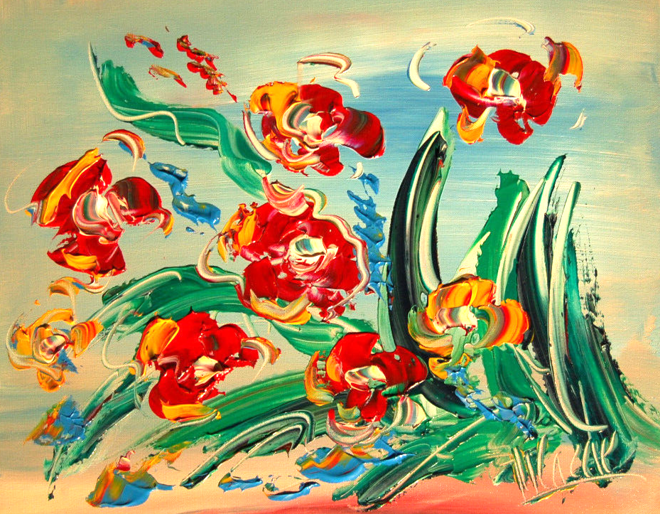 FLOWERS AIR abstract  Original Oil Painting canvas IMP4y4