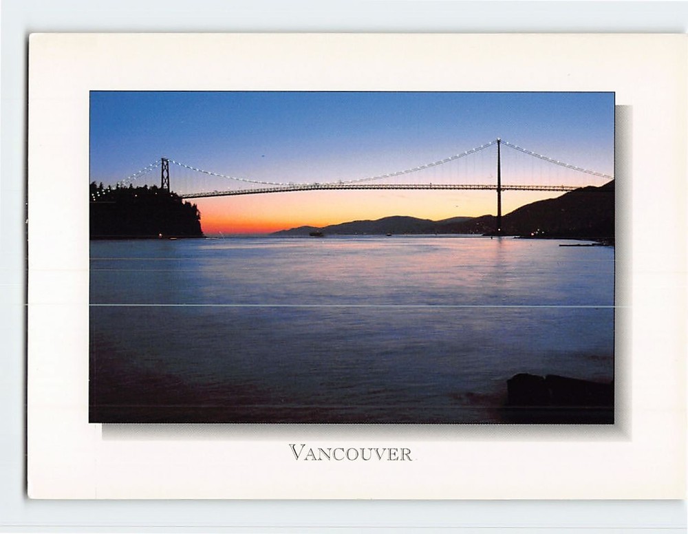 Postcard The Lions Gate Bridge Vancouver Canada