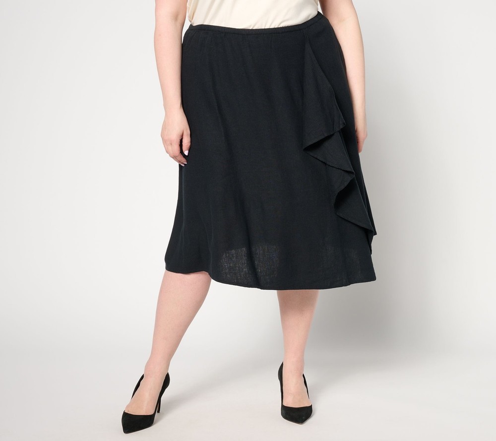 BEAUTIFUL by Lawrence Zarian Women's Petite Skirt PXS Pull-On Black A644472