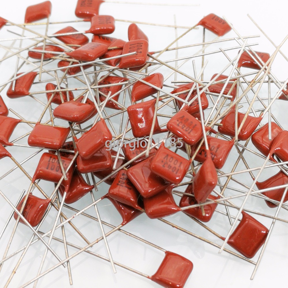 50pcs CBB Metallized Film Capacitor 0.1uF 100nf .1mfd 104J 100V
