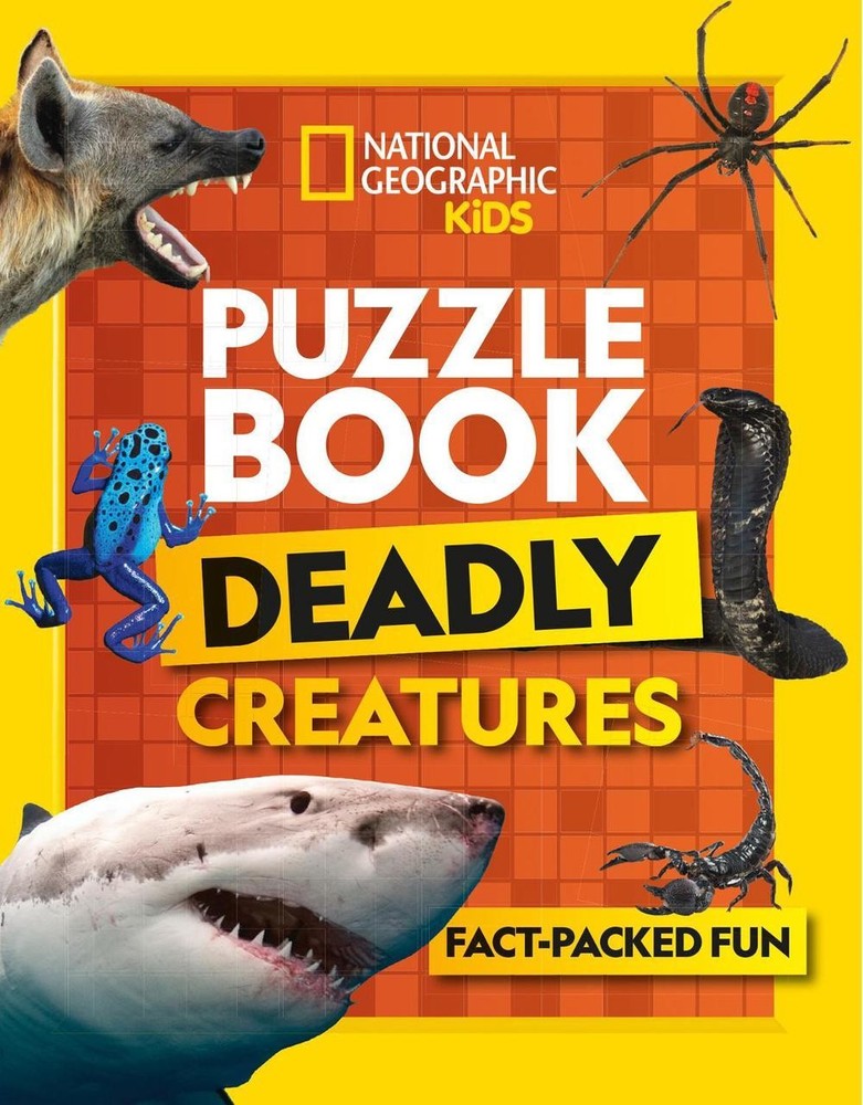 Puzzle Book Deadly Creatures: Brain-Tickling Quizzes, Sudokus, Crosswords and Wo