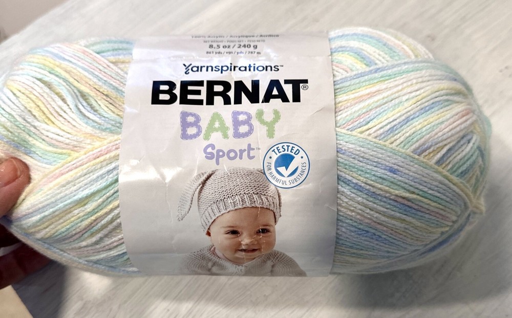 Bernat Baby Sport Yarn 8/8.5 Oz “Baby Ombre