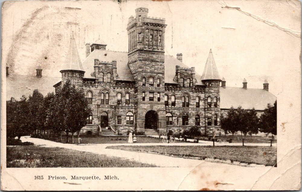 View of Prison, Marquette MI c1908 Undivided Back Vintage Postcard Z24