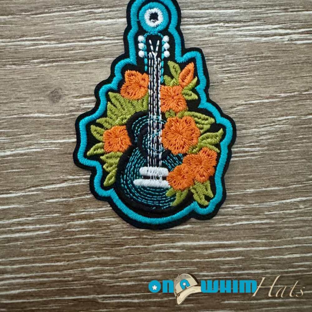 Western Guitar Iron-On Patch
