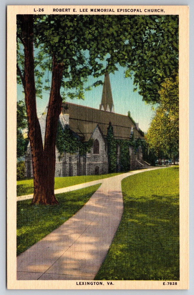 Vintage Postcard VA Lexington Robert E. Lee Memorial Episcopal Church -5799