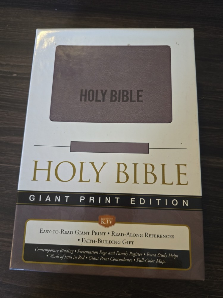 KJV NELSON HOLY BIBLE King James Version Brown LEATHER GIANT PRINT